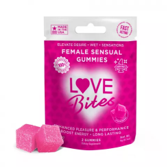 Love Bites - Female Sensual Gummies - 2 Pièces Par Paquet - 0,3 Oz.
