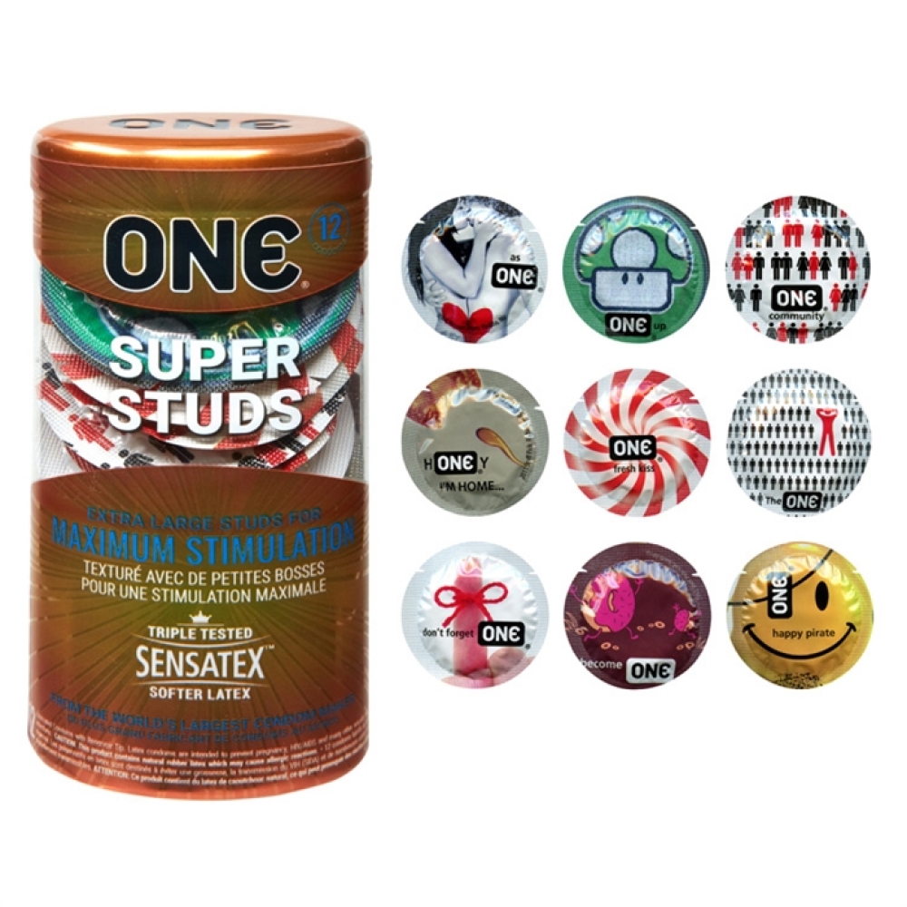 CONDOM ONE SUPER STUDS CONDOM ONE SUPER STUDS