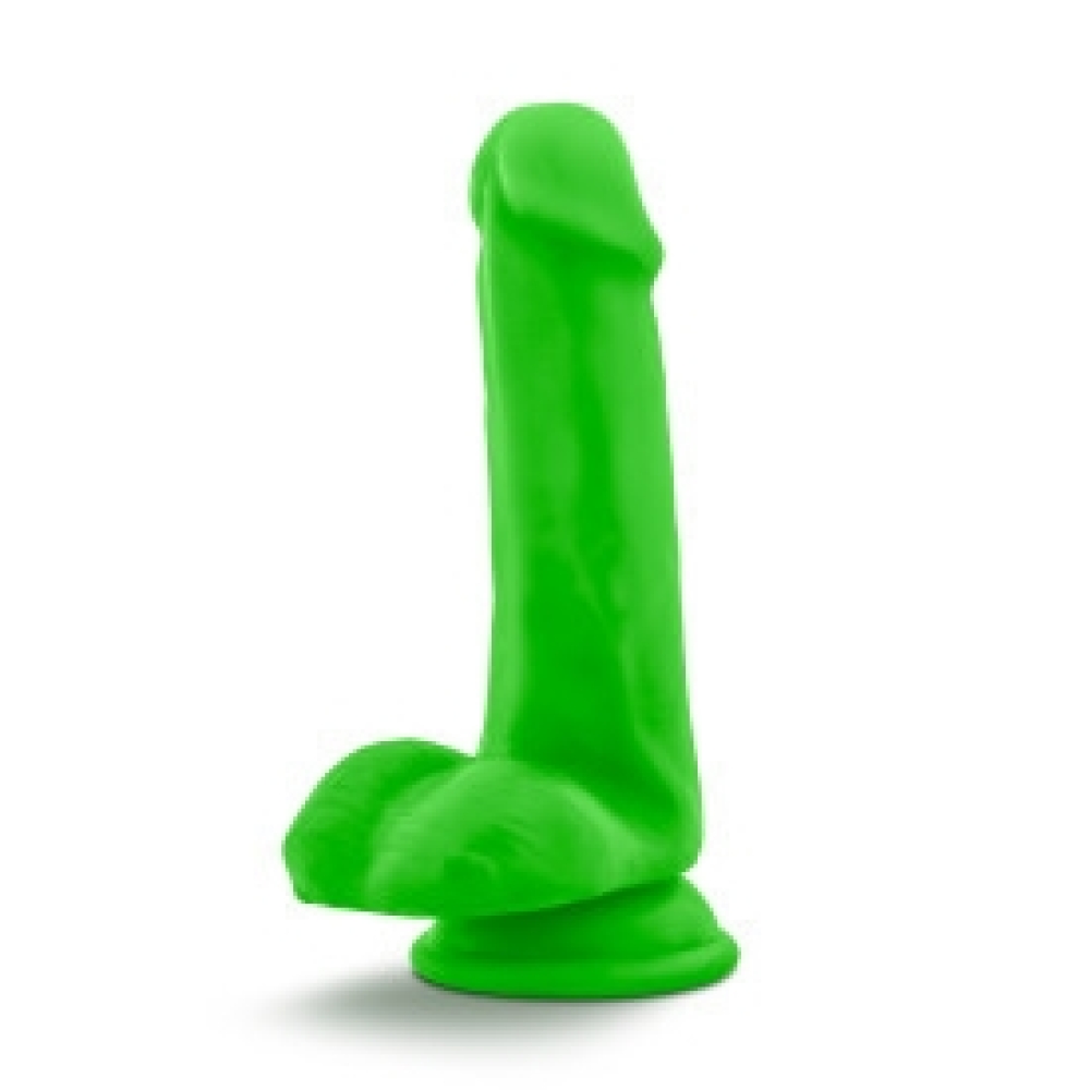 Blush - Neo - 6 Inch Dual Density Cock With Balls - Neon Green