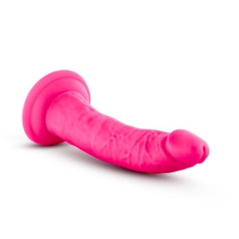 Blush - Neo Elite - 7.5' Silicone Dual Density Cock - Neon Pink