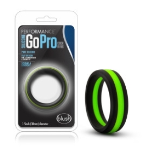 Blush - SILICONE GO PRO COCK RING Black/Green/Black