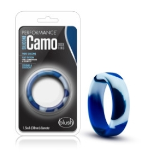 Blush - Performance - Silicone Camo Cock Ring - Blue Camouflage