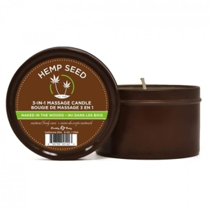 Bougie de massage 3 en 1 Naked in the Woods 6.8oz HEMP SEED