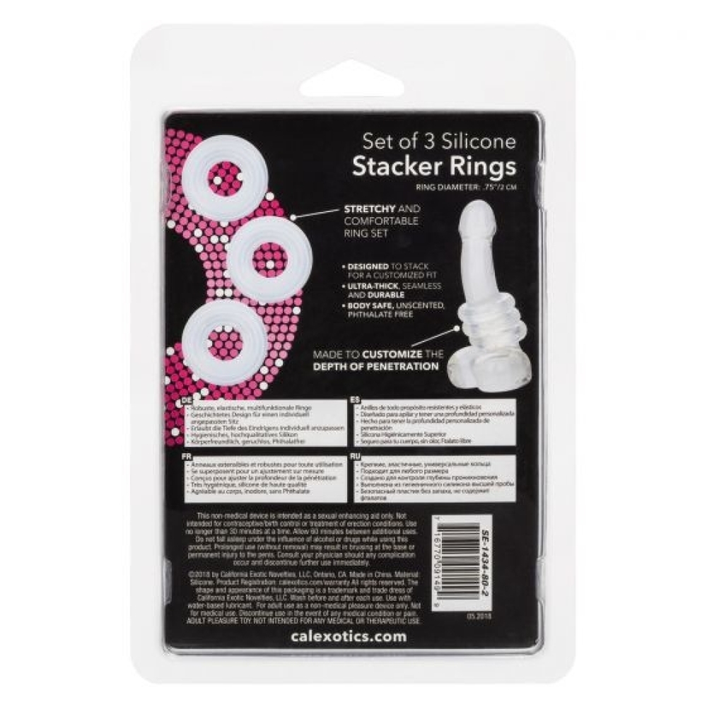 CalExotics - Set of 3 Silicone Stacker Rings CalExotics - Set of 3 Silicone Stacker Rings