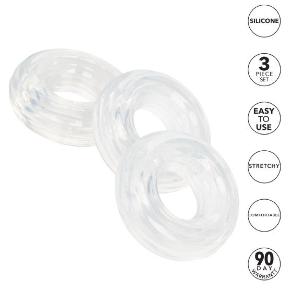 CalExotics - Set of 3 Silicone Stacker Rings CalExotics - Set of 3 Silicone Stacker Rings