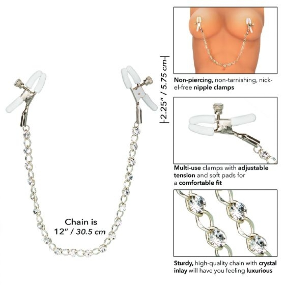 Nipple Play Crystal Chain Nipple Clamps Nipple Play Crystal Chain Nipple Clamps