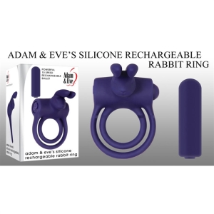 ADAM & EVE'S SILICONE RECHARGEABLE RABBIT RING