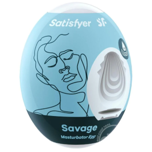 Satisfyer Masturbateur Egg Single (Savage) Bleu Clair