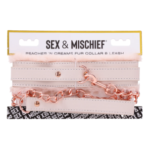 Sportsheets - Collier Et Laisse En Fourrure Peaches 'n CreaMe