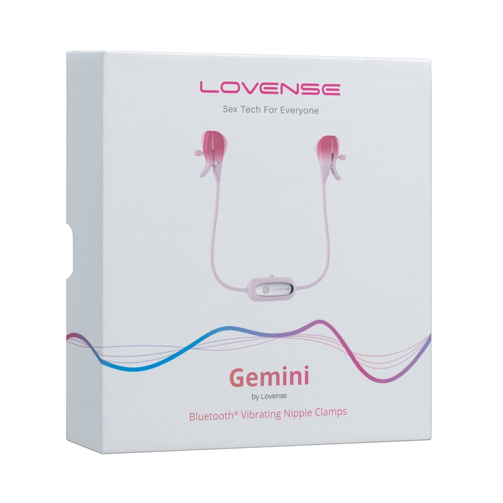 Lovense - Gemini - Bluetooth® Vibrating Nipple Clamps – Pink