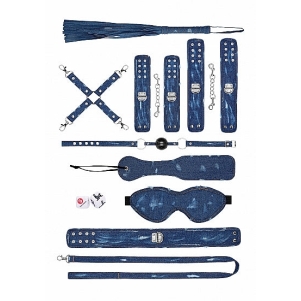 Denim Bondage Kit - Tough Denim Style - Blue
